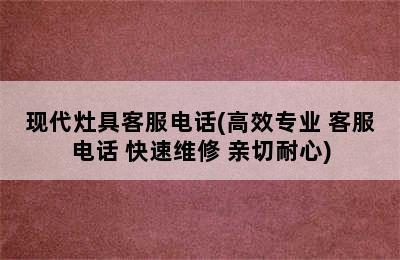 现代灶具客服电话(高效专业 客服电话 快速维修 亲切耐心)